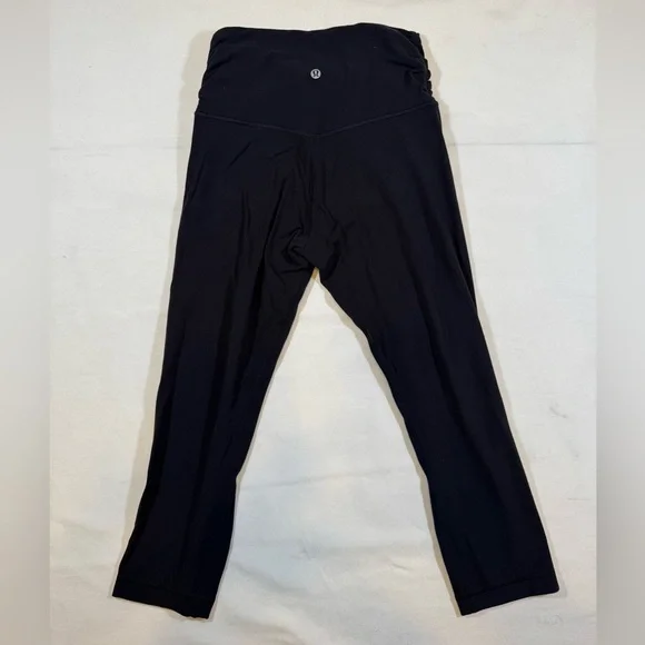 Lululemon Like-New Align Capri Black Legging with Sinched, Cross Waist Detail - Picture 5 of 9
